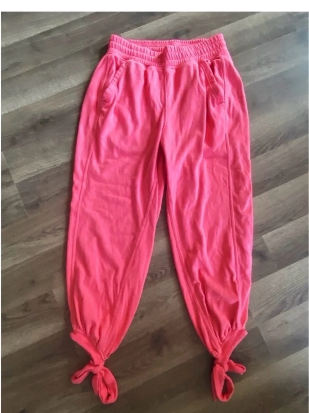 FREE PEOPLE MOVEMENT Hot Pink Boho Strappy Sweatpants Size Small